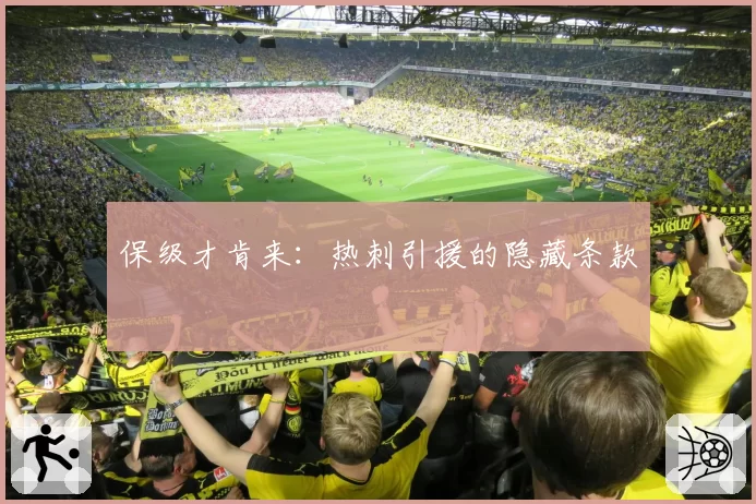 保级才肯来：热刺引援的隐藏条款